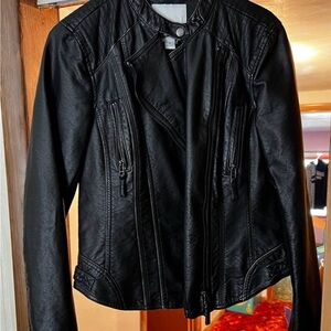 Maurices Black Leather Jacket for Women